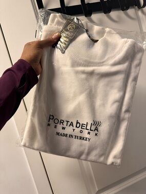 Men’s White Turtleneck Sweater